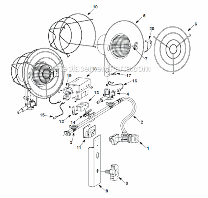 Page A Diagram and Parts List for PT-30-TTC  Pro Temp Heater